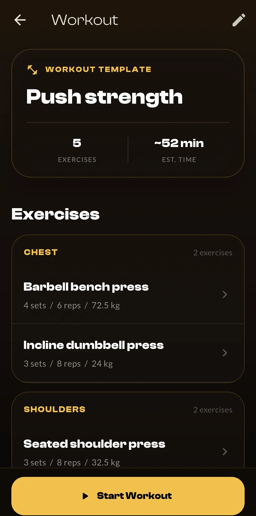 RepTrack push strength workout template